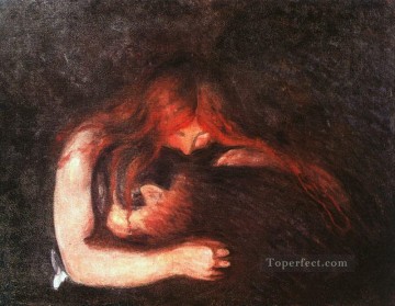 エドヴァルド・ムンク Painting - 吸血鬼 1895年 エドヴァルド・ムンク